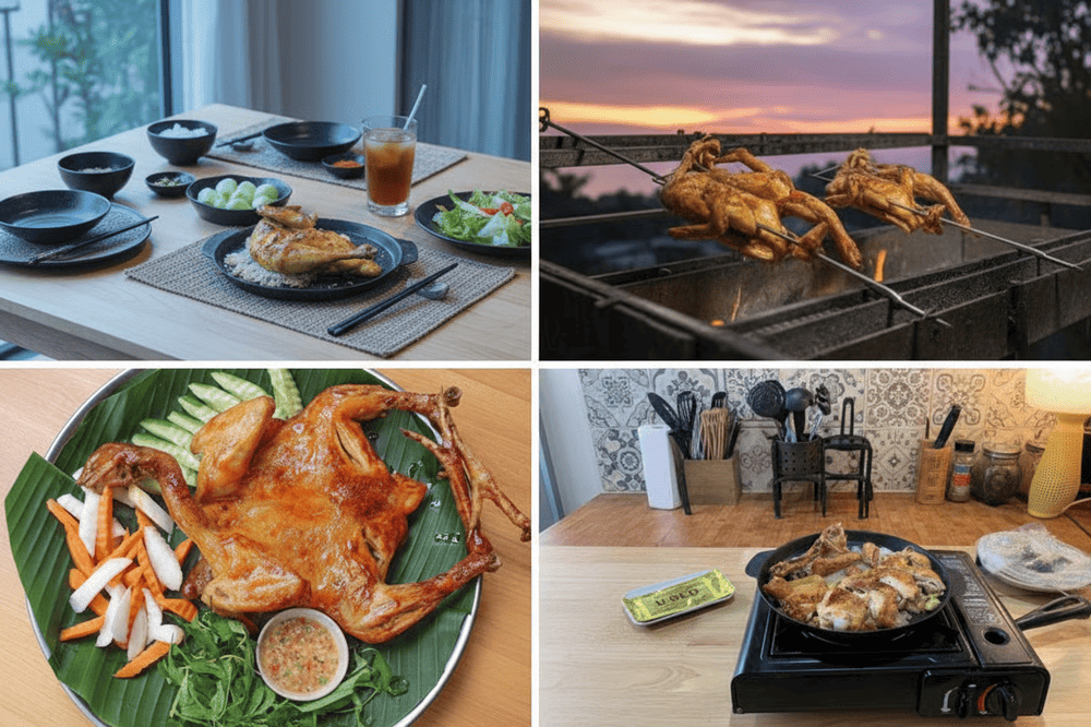 G&agrave; đậm vị, kh&ocirc;ng cay, chấm muối vừa miệng, cơm lam dẻo v&agrave; c&oacute; vị lạ như x&ocirc;i